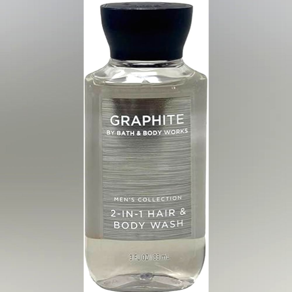 Bath & Body Works Men's Collection 2-In-1 Hair & Body Wash 3oz Travel (Graphite)